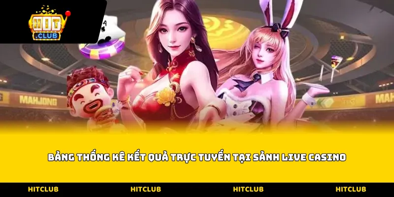Bảng thống kê kết quả trực tuyến tại sảnh Live Casino